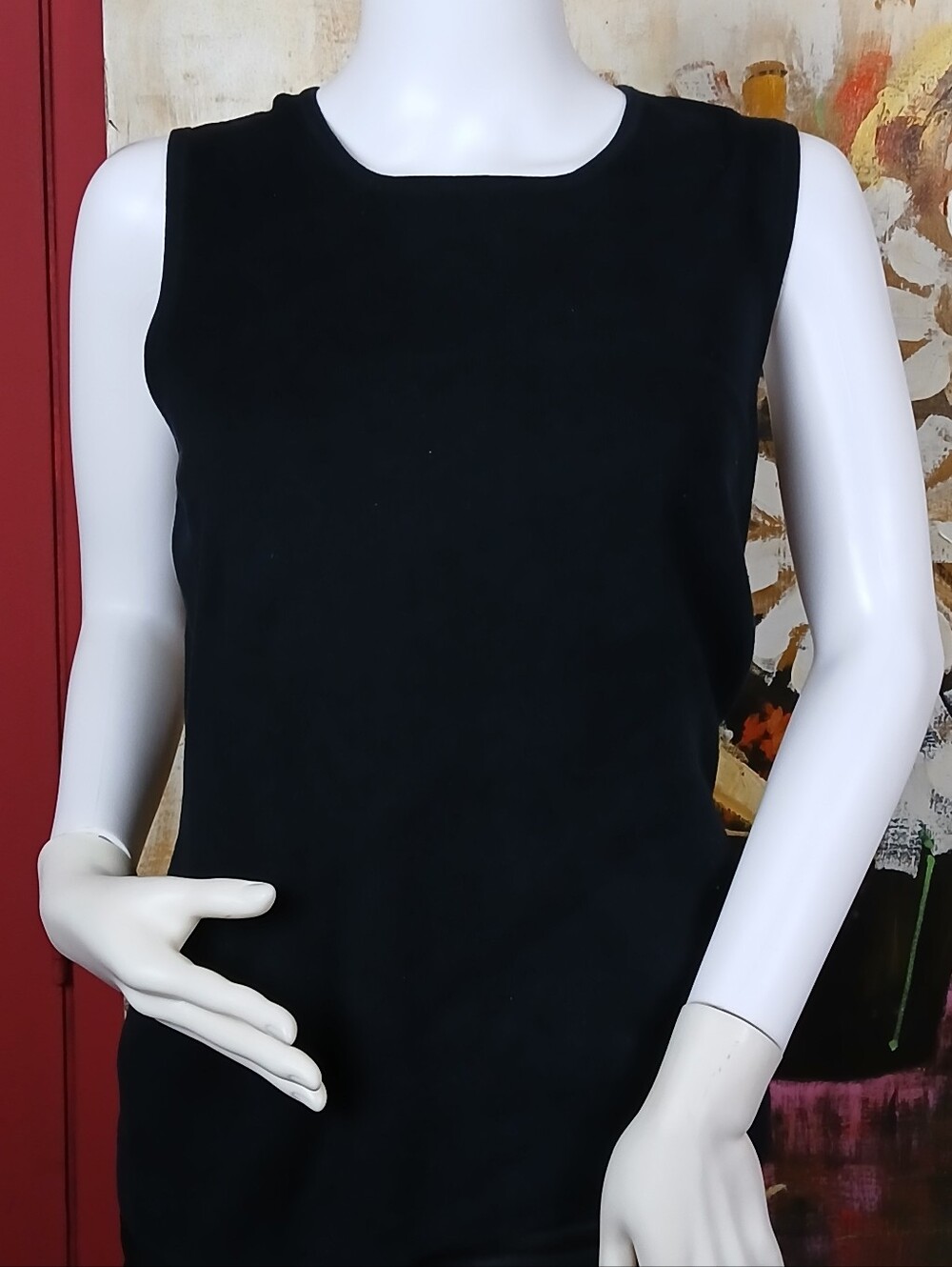 Classic Black Sleeveless Women's Top
